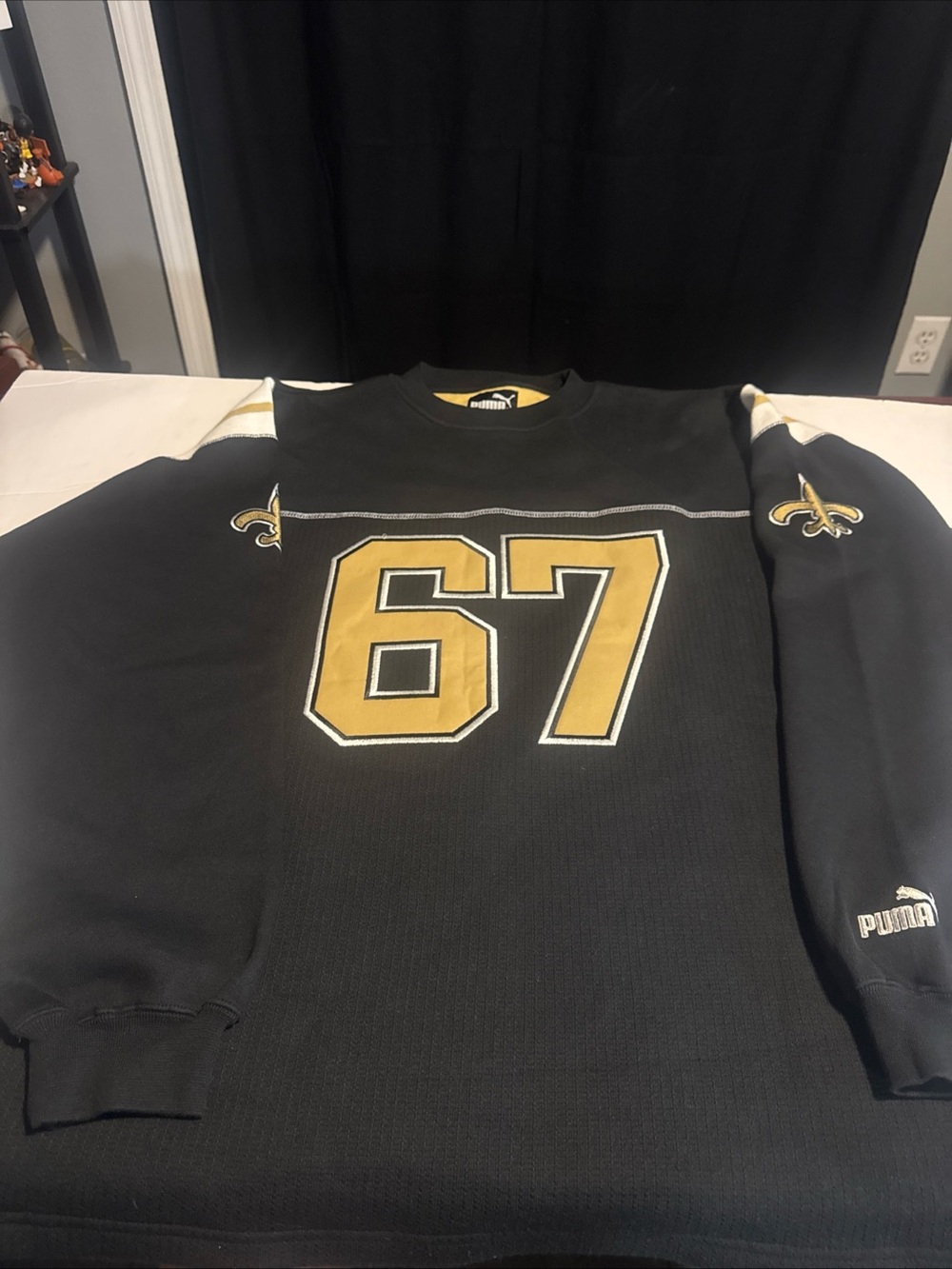 vintage large puma new orleans saints sweater